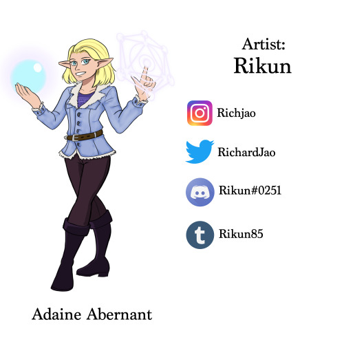 dimension20artcollab:Adaine AbernantDrawn By: @rikun85 My collab drawing of Adaine!! It was great to