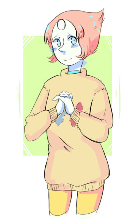 assorteda:  Quick drawing of Pearl because I’ve been wanting to draw her in that sweater since I first saw her wear it. 