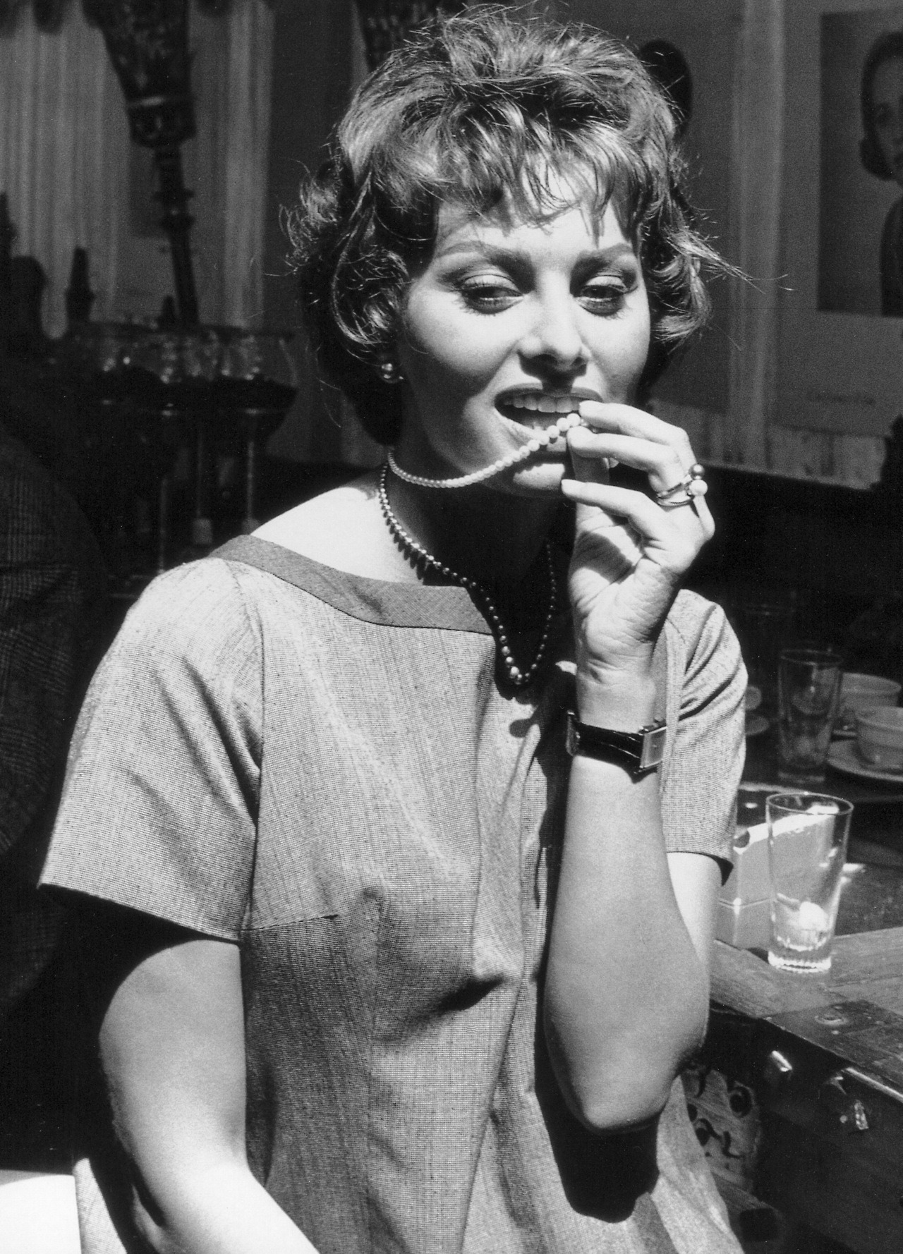 Sophia Loren photographed by Edward Quinn at the Cannes Film Festival, 1958.