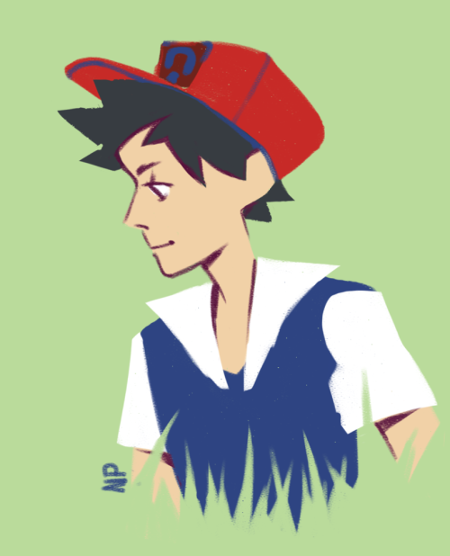 ironnatalia:sketchdailies challenge: ash ketchum, the happy child