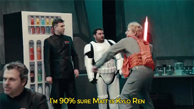 sizvideos:  Kylo Ren goes undercover amongst the Starkiller base staff 