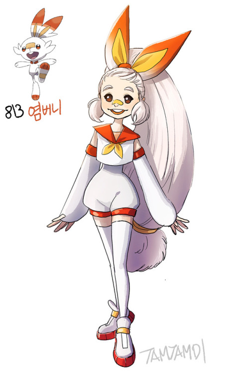 tamtamdi:  Pokemon Gijinka 810. Grookey  813. Scorbunny  816. Sobble  youtube | instagram | twitter