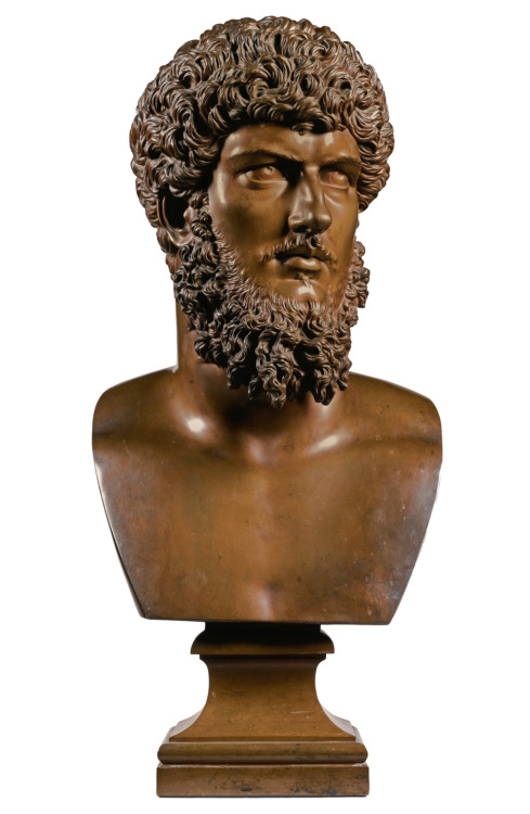 beardbriarandrose:Ferdinand Barbedienne (1810-1892) , Bust of Lucius Verus, after the antique