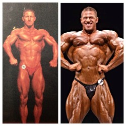 drwannabe:  Joel Thomas’s 10-year transformation. 173 pounds on the left; 236 pounds on the right. 