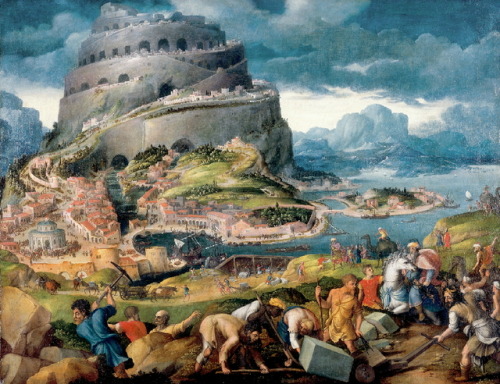 Maarten van Heemskerck (attributed), The Tower of Babel, 16th century, oil on canvas, 139 x 181 cm.,