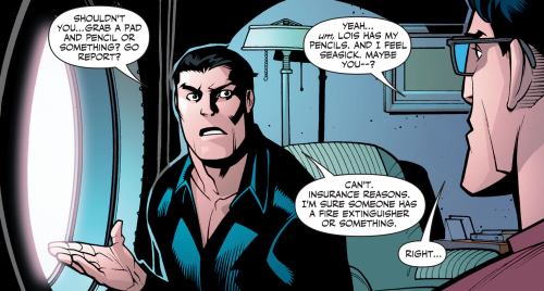 6qubed: thefingerfuckingfemalefury:  comicsideblog:  bruce and clark pretending really hard to be useless (superman/batman annual #1)  THESE IDIOTS  @unpretty 