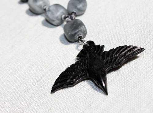 Journey to the Grave: a custom necklace for necromancer and death cultist graveskeeper. While t