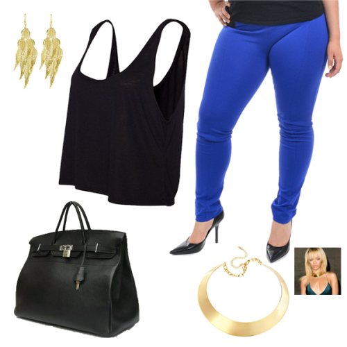 surprisebitch:  STEAL HER LOOK - Angry black woman throwing table and catching chairs Gold Angel Wing Earrings - ŭ.99 (sold at Macys) Ralph Lauren Flowy Box Black Tank Top - แ.00 Nordstrom Royal Blue Sleek Leggings - ๊.75 Hermes Black Birkin Bag