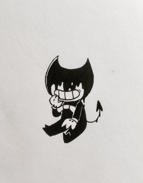 always-x3:  some weird thing I drew on my twitter.smol ink demon?(what have I done