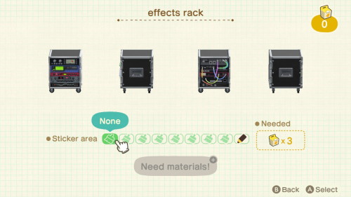 Item: effects rack# of customizations: 9Customization names: none, familiar logo, chic logo, rock lo