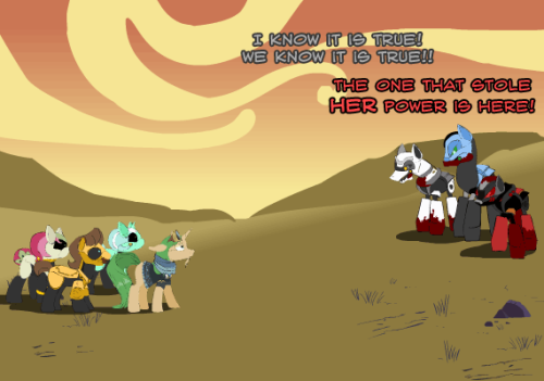 ask-omegacoder:  Not as cool a line as “Fly, you fools!” but… you know… robot.We Repair Ponies #113  =O