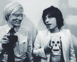 70s-style:  Mick Jagger and Andy Warhol at