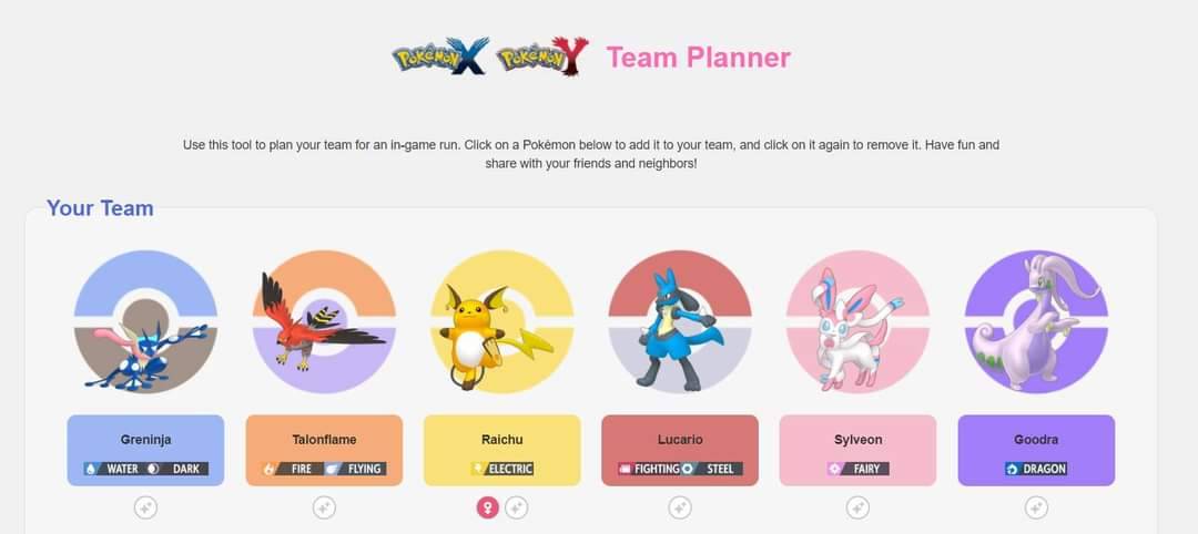 Locadora TV: Pokémon Team Planner