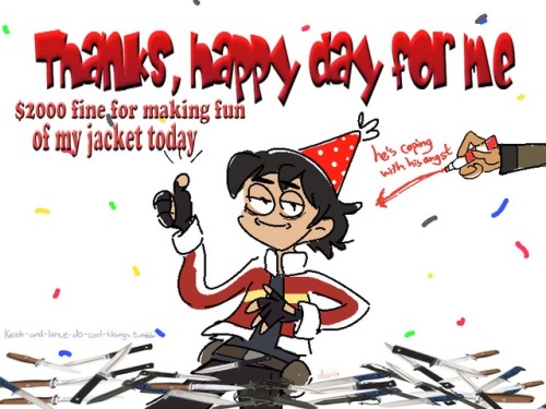 thanks for sending keith your best knives for his birthday