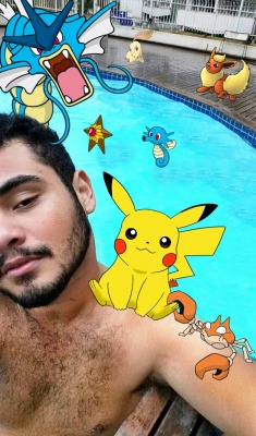 pirocando:Selfie com meus pokemons.