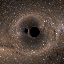 just&ndash;space:  What two black holes hitting each other looks like  js