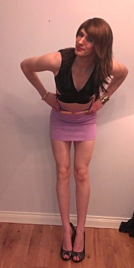 Lilac Mini Skirt Crossdreser