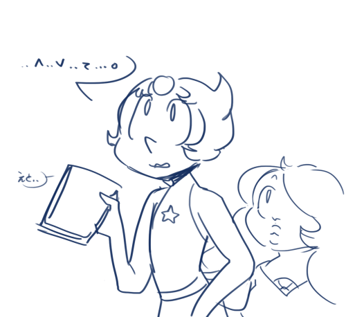 kilifish:   linguistic gems #3 i never intend to make these pearl n amethyst centered, it just so happens that they make for the best dialogue. so here’s amethyst teasing pearl about her books (…among other things) 