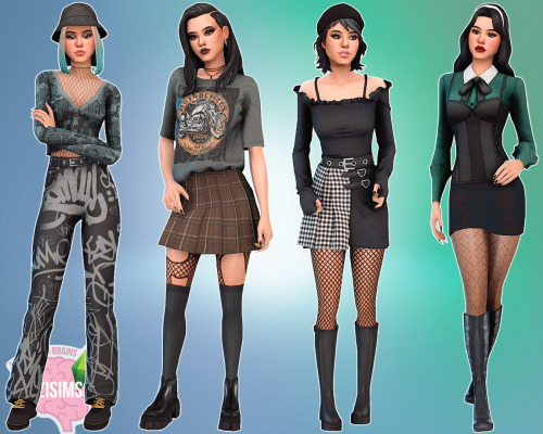 Alternative Outfits CC List:1: Marvell_Yuki_Hair_Ombre, [AxA]-JasmineSweater_V1_Patterns, [AxA]-Chlo