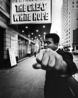 life:  Muhammad Ali, the legendary boxer who over the course of decades was a symbol of resistance to war, racial struggle, and of the individual standing up to establishment pressure, has died at the age of 74. Pictured here outside the Alvin theater