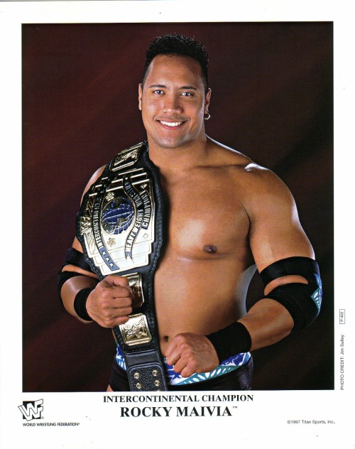 fishbulbsuplex:  WWF Intercontinental Champion Rocky Maivia  Classic Rocj