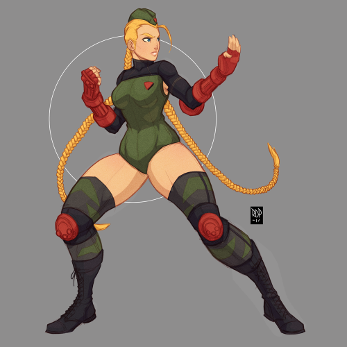 samuraiblack:  Main idea was to make Cammy I suppose, look more serious without compromising her silhouette/appearance. And because I drew it she has thighs like whoa.Important point - Delta Red has always worn form fitting gear, both the men and women.