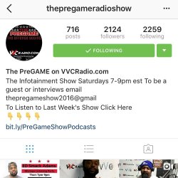 Much love and thanks to the @thepregameradioshow  for having me as a guest&hellip;making me feel welcomed and having sensible but educational questions. Keep giving Dmv talent a chance to be hear and if you need me just hit me up!! #radio #networking