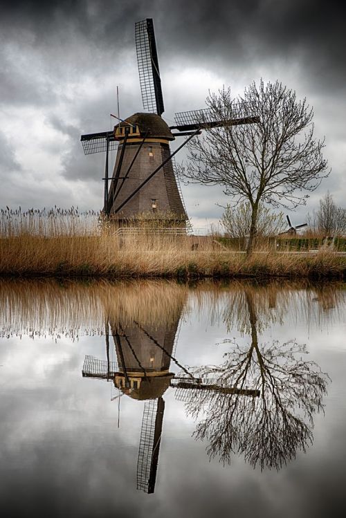 crescentmoon06:Windmill…reflection by Giovanni Volpe