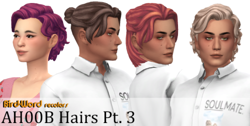 bird-word:Aharris00britney’s hairs recolored Pt. 3Left to right: Axel (F), Riley (undercut), R
