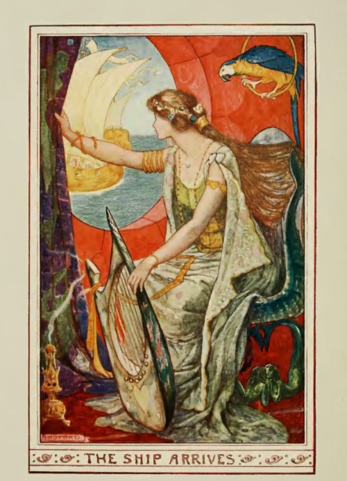 oldchildrensbooks:The Crimson Fairy Book,Edited by Andrew Lang.Illustrated by Henry Justice Ford.Lon