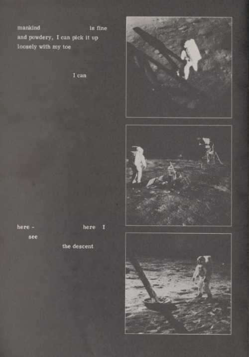 myshoesuntied:Heather Christle, “Elegy For Neil Armstrong, pt. 2,” an erasure poem of th