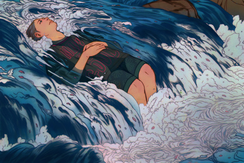 dtnart:When I meditate, I usually picture myself laying in a stream where the water ends up being ca