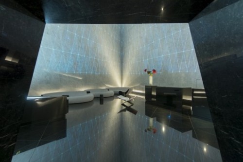 Atrium Champagne Bar, ME Hotel  By designing every aspect of the ME hotel, Foster +Partners creates 