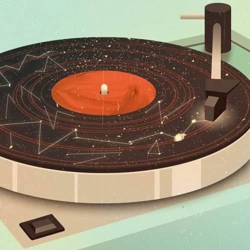 • Vinyl Art •⋅ Galactic Plastic ⋅artist: Jack Hughes@33.45rpmz#vinylart #jackhughes #jackhughesart #