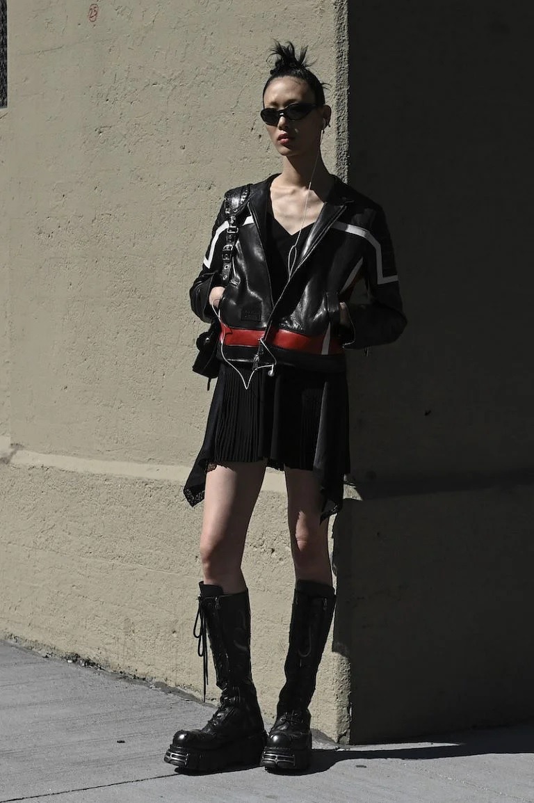 Street style, model Sora Choi after Coperni Fall-Winter 2022-2023