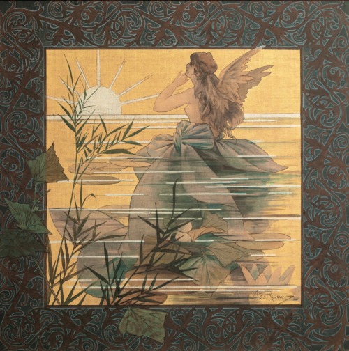 Composition with Winged Nymph at Sunrise.1887.Painting.Temperas on Canvas.Museo Nacional de Art de C