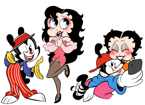 cassidyisnowdrawing: Mama Betty Boop bonding with the Animaniac kids AWWW So cute!!!