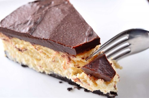 boozybakerr:  Baileys Irish Cream Cheesecake with Chocolate Ganache 