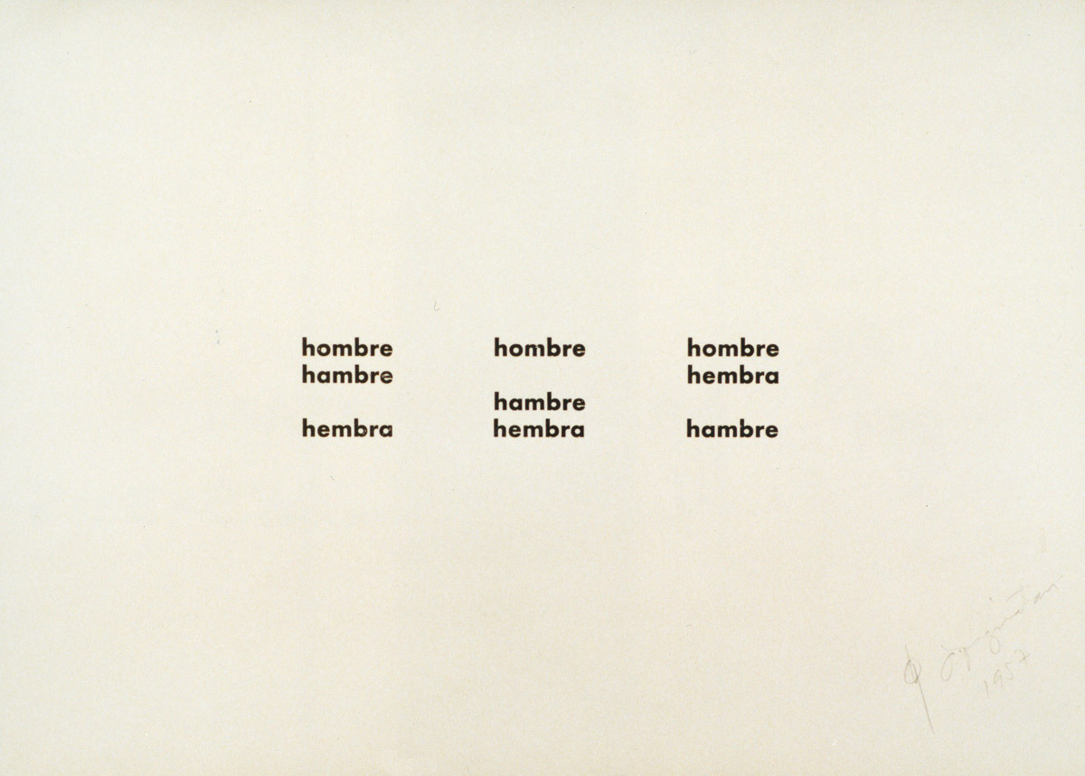 garadinervi:
“ (from) “Noigandres 4 - poesia concreta”, Edited by IRWA industria grafica, São Paulo, Brazil, 1958; Works: Décio Pignatari, Hambre; Décio Pignatari, Life; Haroldo De Campos, Fala Clara; Haroldo De Campos, Branco; Haroldo De Campos,...