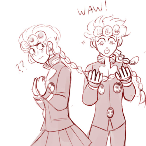 ms-pigtails:  I had to reupload it because I kinda messed up original post. but here you have it! Jojos interacting with their genderbends!Commission info