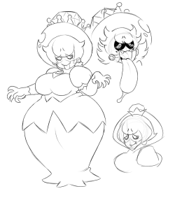 titty-sona:   i interrupted my chores to doodle this queen boo design i thought of i………dont like it. i dont know how to fix it…….   