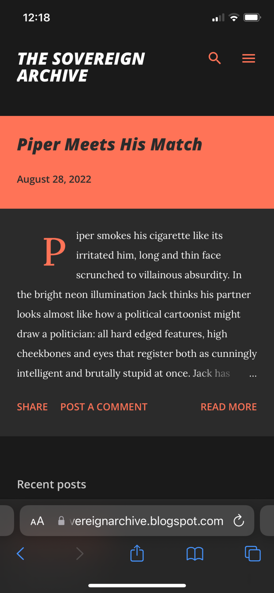 Added 30+ More Original Stories To My Site! Check Em Out! @ Https://thesovereignarchive.blogspot.com/?m=1