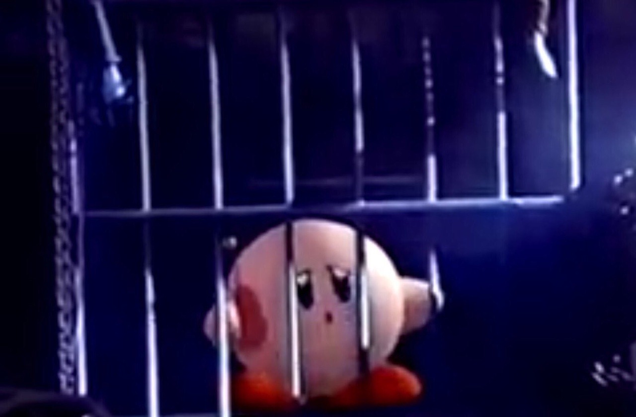 is-the-kirby-video-cute:  nerdjpg:  nerdjpg:  Kirby is in tumblr jail for not wearing