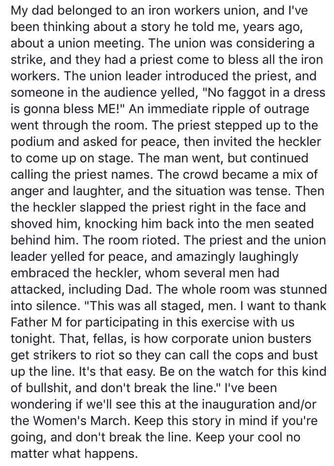 clatterbane:[Unattributed text:  ‘My dad belonged to an iron workers union, and