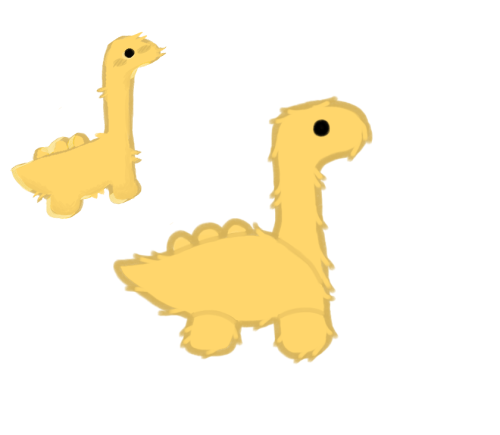 I Just Got A Brontosaurus Plushie And It Has A Lot Of Hair. His Name Is Brinquitos, Because He Can't
