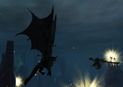 So there’s a whole raptor just hanging out in the sky above the Cathedral of Eternal Radiance.