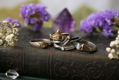 90377: 90377: Beautiful vintage gold plated genuine silver rings with opal are available at my Etsy 