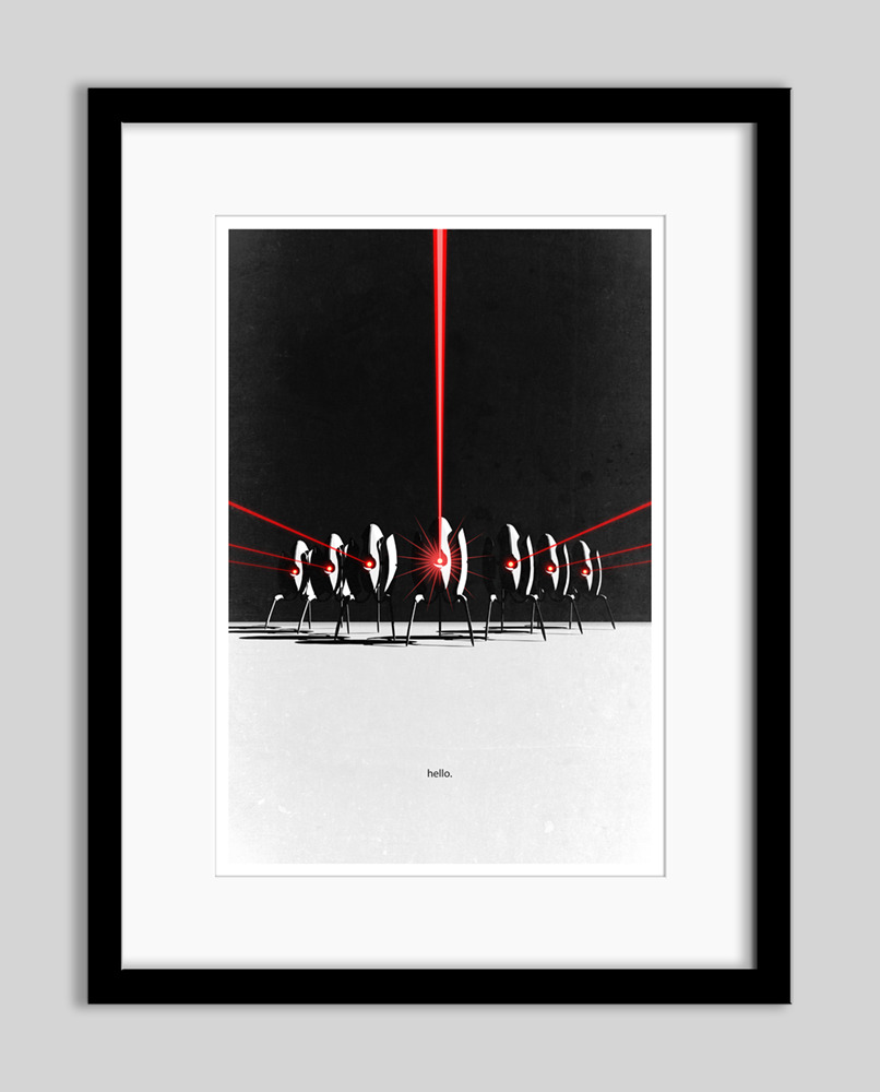 dirtygreatpixels:   Portal 2 inspired 13x19 inch Graphic Print. Available to buy