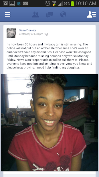 thejaguarr:  bringme-thaat-horizon:  feminishblog:  veebar2:  Lets keep reblogging this…..She needs to be home with her family… SIGNAL BOOST!!!!  BOOSTING! Her mom made the above post yesterday. This is going on right now.  I DON’T CARE IF THIS