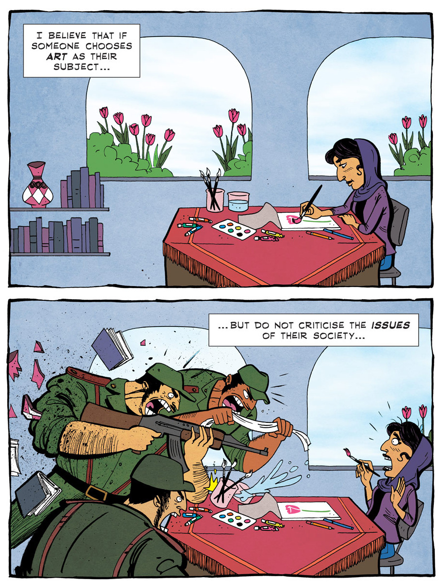 zenpencils:  Atena Farghadani is a 28-year-old Iranian artist. She was recently sentenced